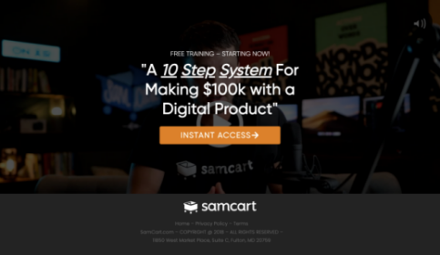 affiliate marketing landing page examples - samcaart