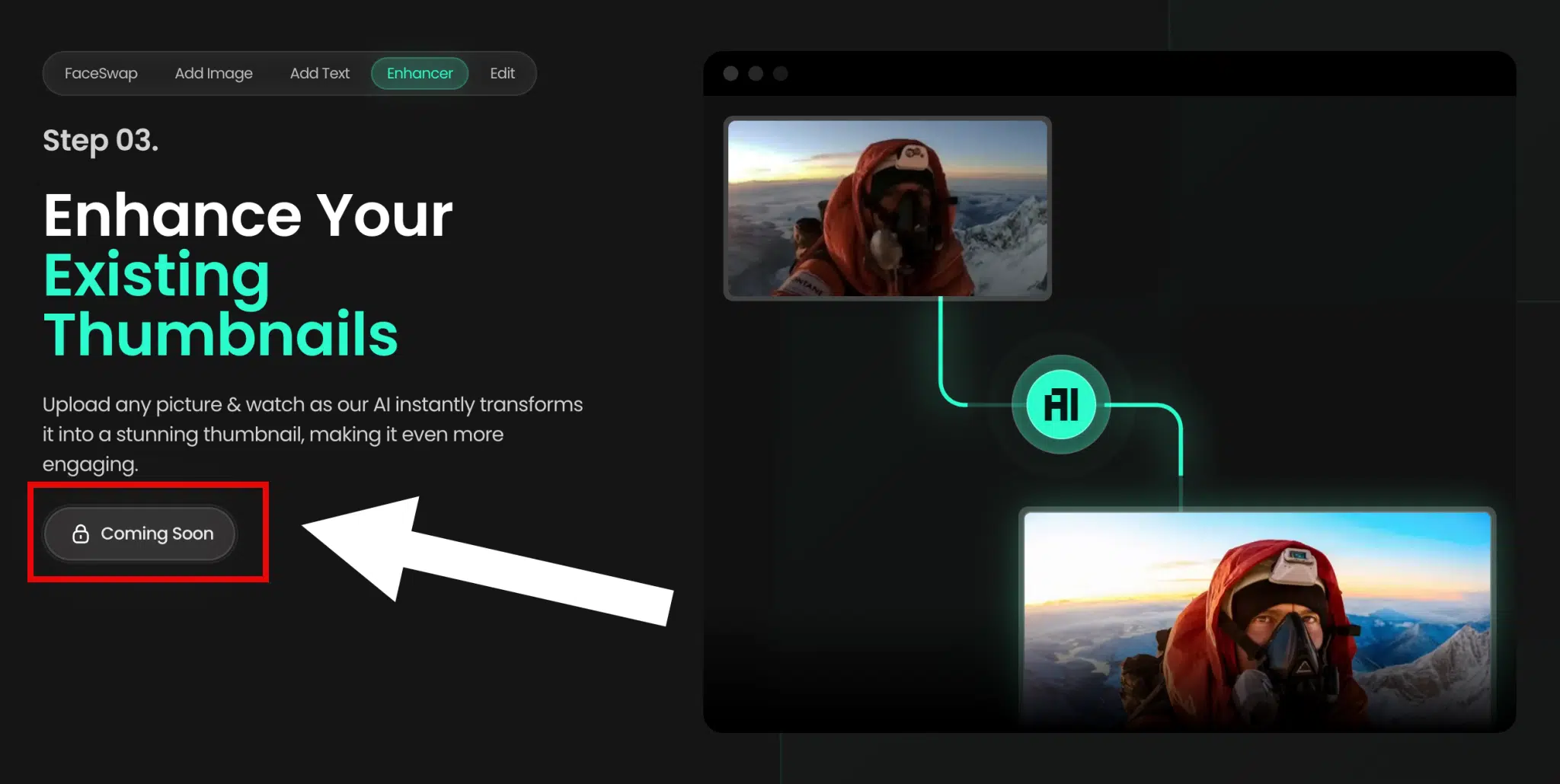 Pikzels Enhance Existing Thumbnails