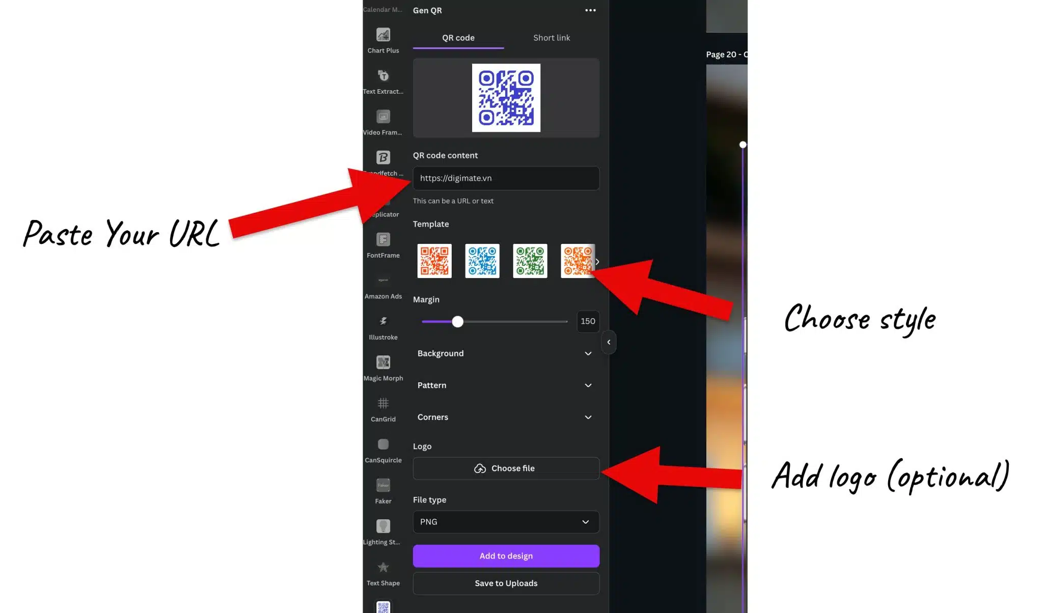 Canva App for QR Codes