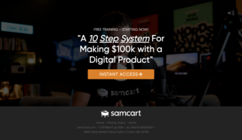 affiliate marketing landing page examples - samcaart 
