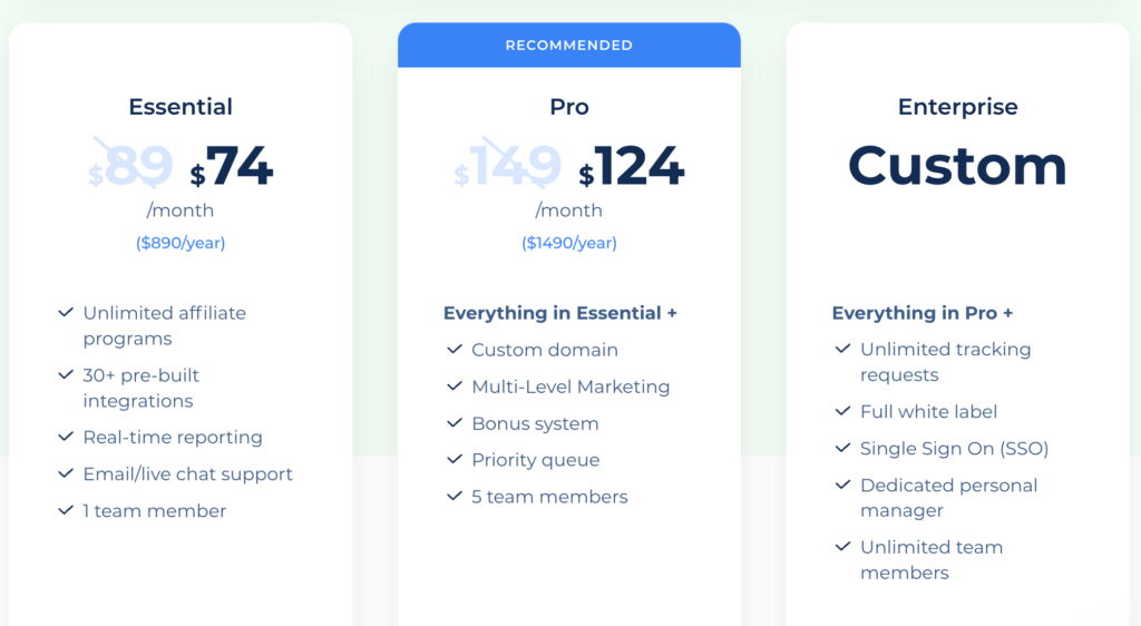 Tapfiliate pricing