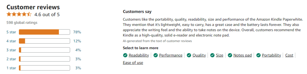 Amazon Customer Reviews 