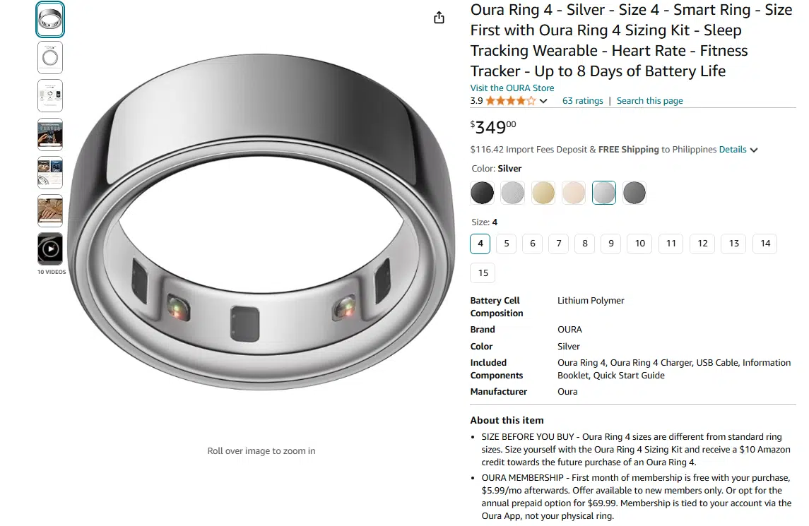 Oara ring on amazon