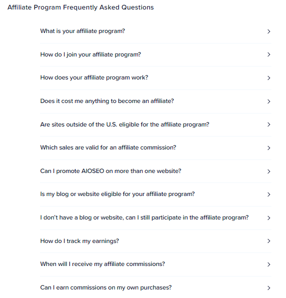 AIOSEO Affiliate Program FAQ